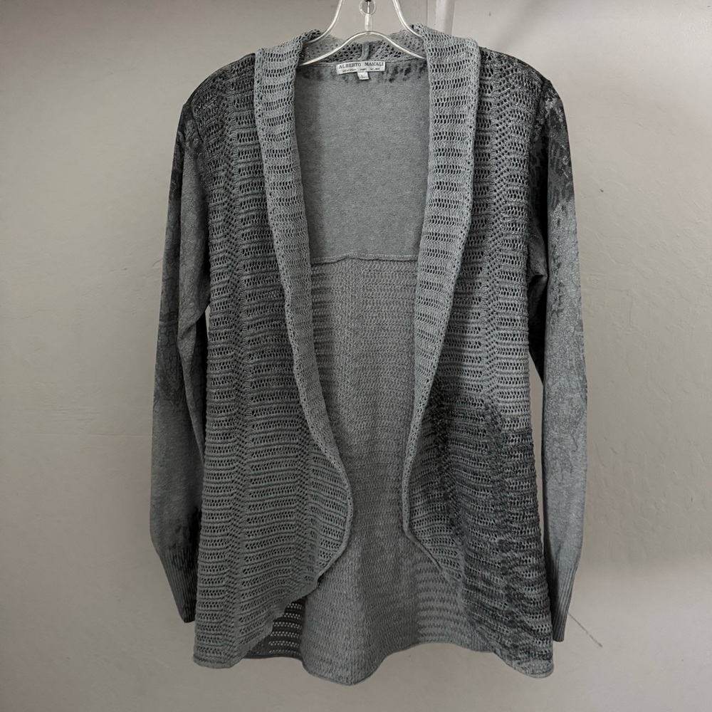 Y2K Alberto Makali Maximalist Gray Cardigan - Runs Small